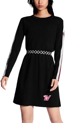 (W) LOUIS VUITTON Gaun Lengan Panjang Sabuk Cetak Hitam 1A89V5 Lookbook (W) LOUIS VUITTON Gaun Lengan Panjang Sabuk Cetak Hitam 1A89V5