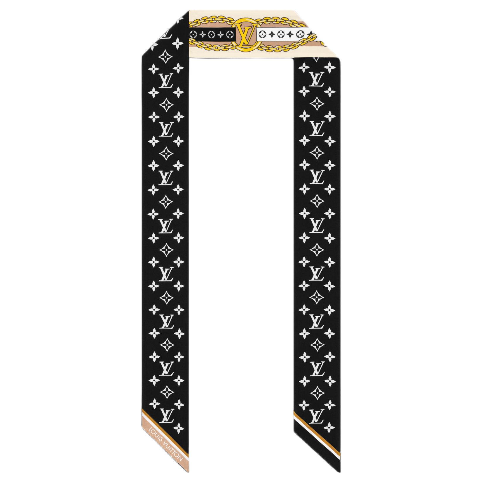 (Women) Louis Vuitton Printed Silk Scarf Black for Women. M96176 圖 3