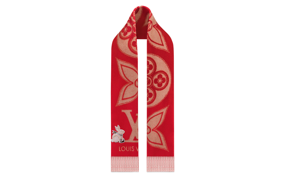 (Women) LOUIS VUITTON Rabbit Pattern Cashmere Knit Scarf for Women Elegant & Cozy M78165 圖 3