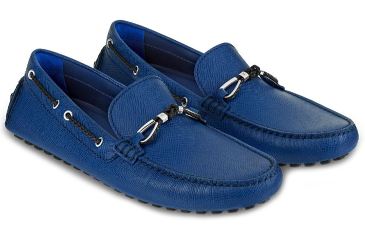 Order Louis Vuitton 路易威登 Raspail Taïga 皮革 時尚休閒平底鞋 海藍色