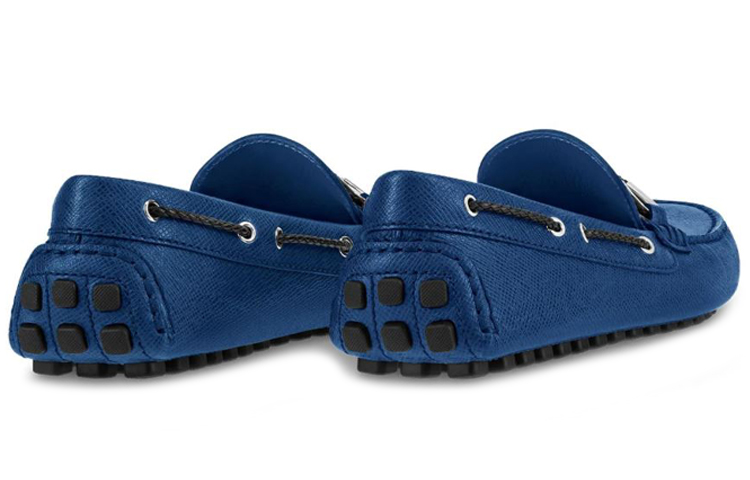 Lookbook Louis Vuitton 路易威登 Raspail Taïga 皮革 時尚休閒平底鞋 海藍色