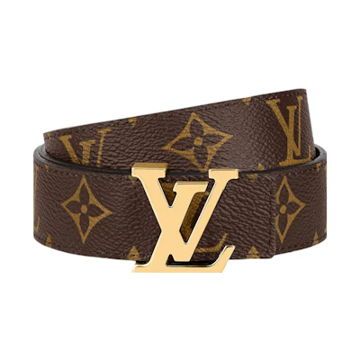 (Women) Louis Vuitton Red/Brown Logo Print Leather Belt 3cm Width M0322U
