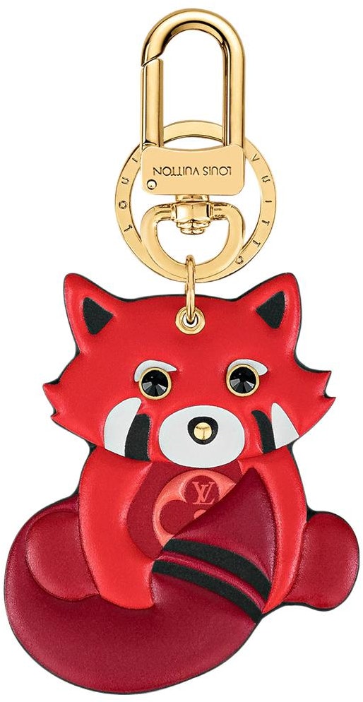 women-louis-vuitton-red-fox-metal-leather-keychain-with-engraved-logo-for-women-m00552