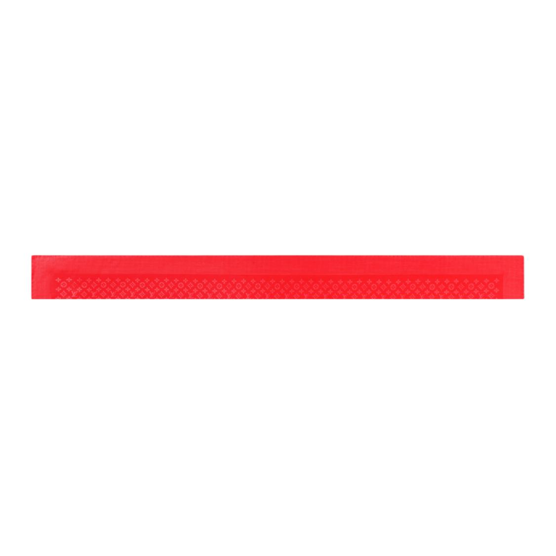 (Women) LOUIS VUITTON Red Silk Wool Logo Design  Scarf Shawl. M96148