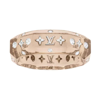 (Women) Louis Vuitton Resin Rhinestone Bracelet Women’s Orange M1717A