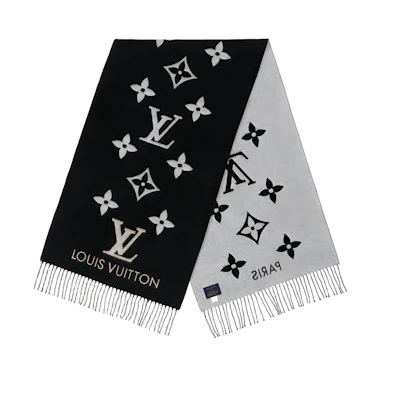 (Women) LOUIS VUITTON Reversible Cashmere Goat Wool Scarf for Women with Tassels M71588
