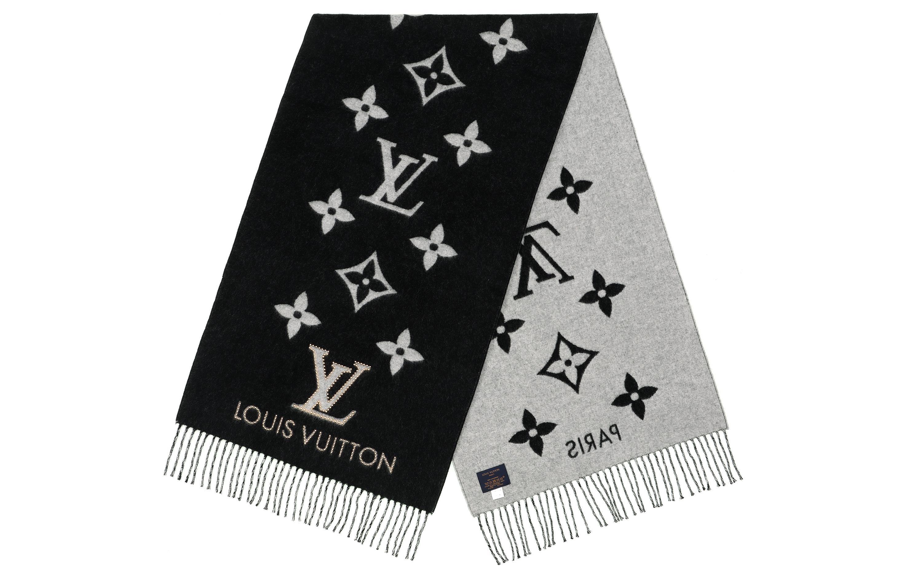 (Women) LOUIS VUITTON Reversible Cashmere Goat Wool Scarf for Women with Tassels M71588 圖 2