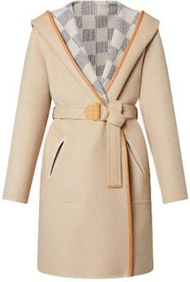 (Women) Louis Vuitton Reversible Hooded Wrap Coat Beige 1A9L0P Buy (Women) Louis Vuitton Reversible Hooded Wrap Coat Beige 1A9L0P