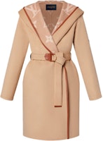 (Women) Louis Vuitton Reversible Hooded Wrap Coat Khaki Color. 1A99K1 (Women) Louis Vuitton Reversible Hooded Wrap Coat Khaki Color. 1A99K1