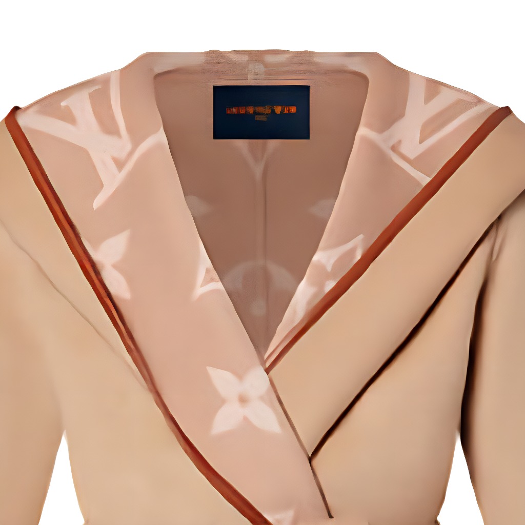 Purchase (Women) Louis Vuitton Reversible Hooded Wrap Coat Khaki Color. 1A99K1