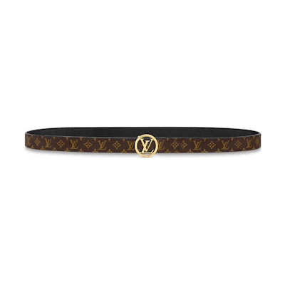 (Women) Louis Vuitton Reversible Monogram Leather Belt Brown 2cm M0300U