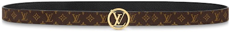 Order (W) Cinturón Reversible de Cuero Monogram Louis Vuitton Marrón 2cm. M0300U
