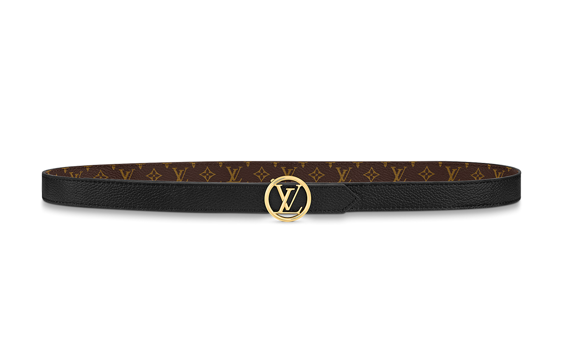 Shop (W) Cinturón Reversible de Cuero Monogram Louis Vuitton Marrón 2cm. M0300U