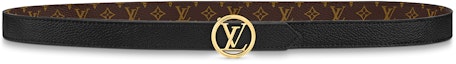 Shop (W) Cinturón Reversible de Cuero Monogram Louis Vuitton Marrón 2cm. M0300U