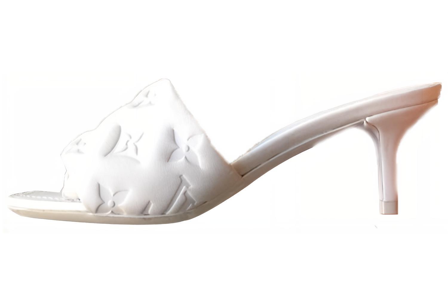 (Women) Louis Vuitton Revival 'Sheepskin Peep-Toe White Fashion Sandals' 1A8G43