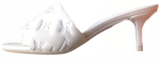 (Women) Louis Vuitton Revival 'Sheepskin Peep-Toe White Fashion Sandals' 1A8G43 (Women) Louis Vuitton Revival 'Sheepskin Peep-Toe White Fashion Sandals' 1A8G43