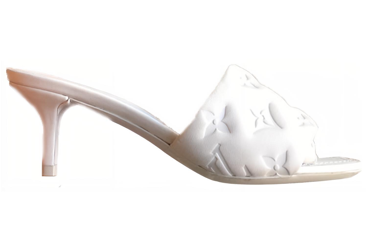 Order (W) Sandal Fesyen Louis Vuitton Revival 'Sheepskin Peep-Toe Putih' 1A8G43