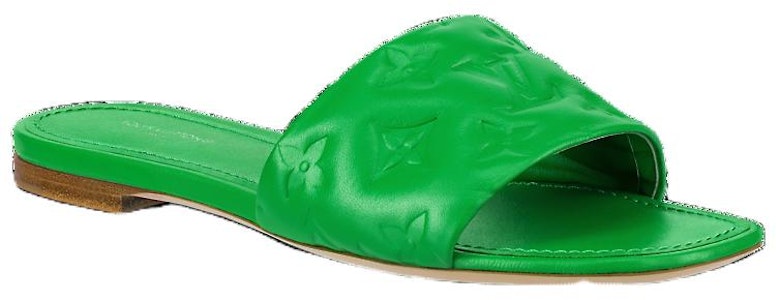 路易威登 Revival 女款綠色平底涼拖 Order 路易威登 Revival 女款綠色平底涼拖
