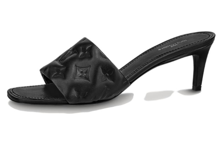 (Women) Louis Vuitton Revival Mule 'Black Leather Square Toe' 1AAZGN