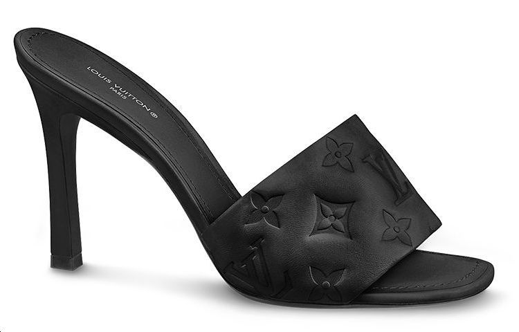 Order (W) ルイ・ヴィトン リバイバルミュール 黒革スクエアトゥ 1AAZCS