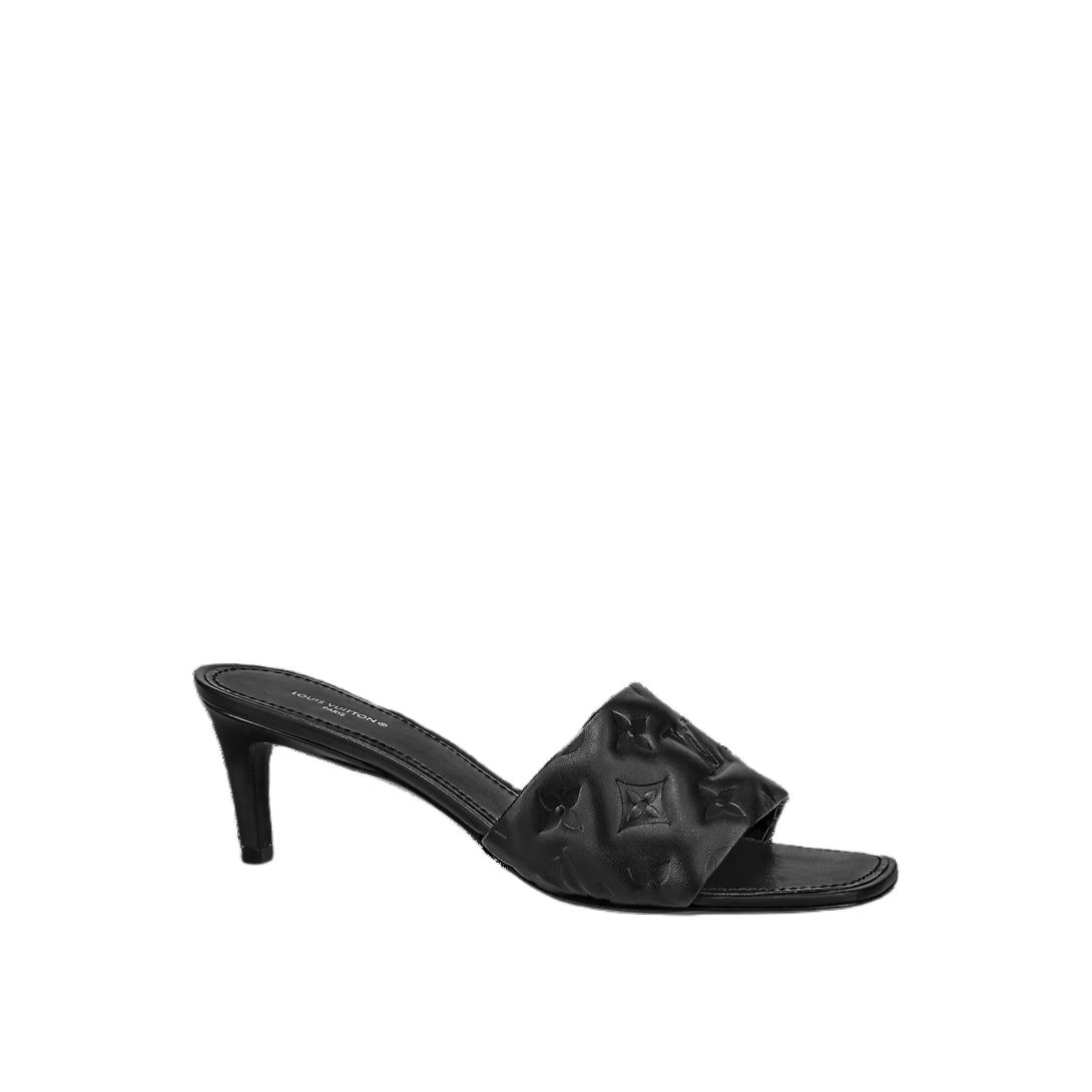 Order 路易威登 Revival 皮革 方頭套腳 一字拖鞋 女款 黑色