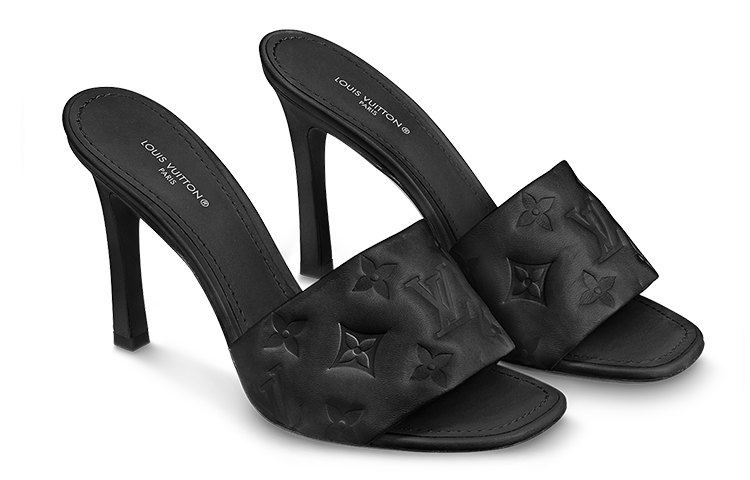 Lookbook (W) Louis Vuitton Mule Revival 'Punta Cuadrada de Cuero Negro' 1AAZCS