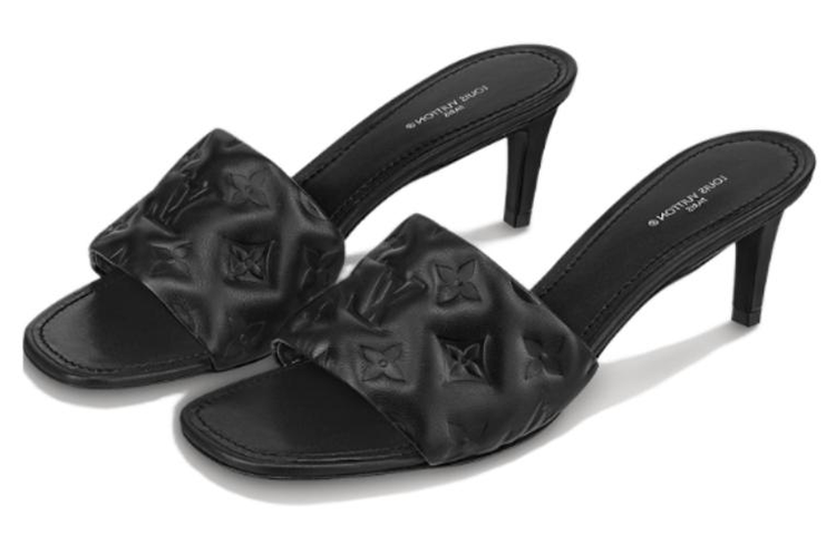 Lookbook 路易威登 Revival 皮革 方頭套腳 一字拖鞋 女款 黑色