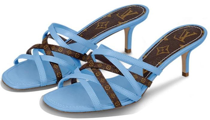 (Women) Louis Vuitton Revival Sandal 'Blue Leather' 1A8GNS Lookbook (Women) Louis Vuitton Revival Sandal 'Blue Leather' 1A8GNS
