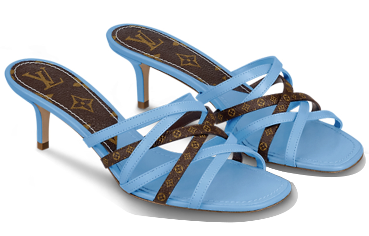 Shop (W) Sandal Louis Vuitton Revival 'Kulit Biru' 1A8GNS