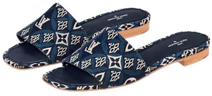 (Women) Louis Vuitton Revival Slide 'Blue Black' 1A8NV5 Shop (Women) Louis Vuitton Revival Slide 'Blue Black' 1A8NV5
