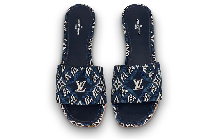 Purchase (W) Louis Vuitton Sandal Revival 'Biru Hitam' 1A8NV5