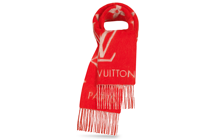 (Women) Louis Vuitton Reykjavik Red Wool Scarf M70813 圖 3