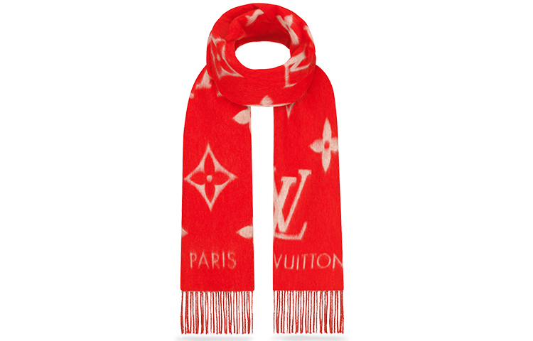 (Women) Louis Vuitton Reykjavik Red Wool Scarf M70813 圖 4