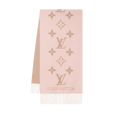(Women) Louis Vuitton Reykjavik Tassel Logo Wool Scarf Pink Women’s Accessory. M78908