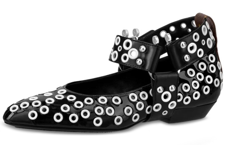 (Women) Louis Vuitton Rhapsody 'Ballet Flat Black White' 1A5SHK