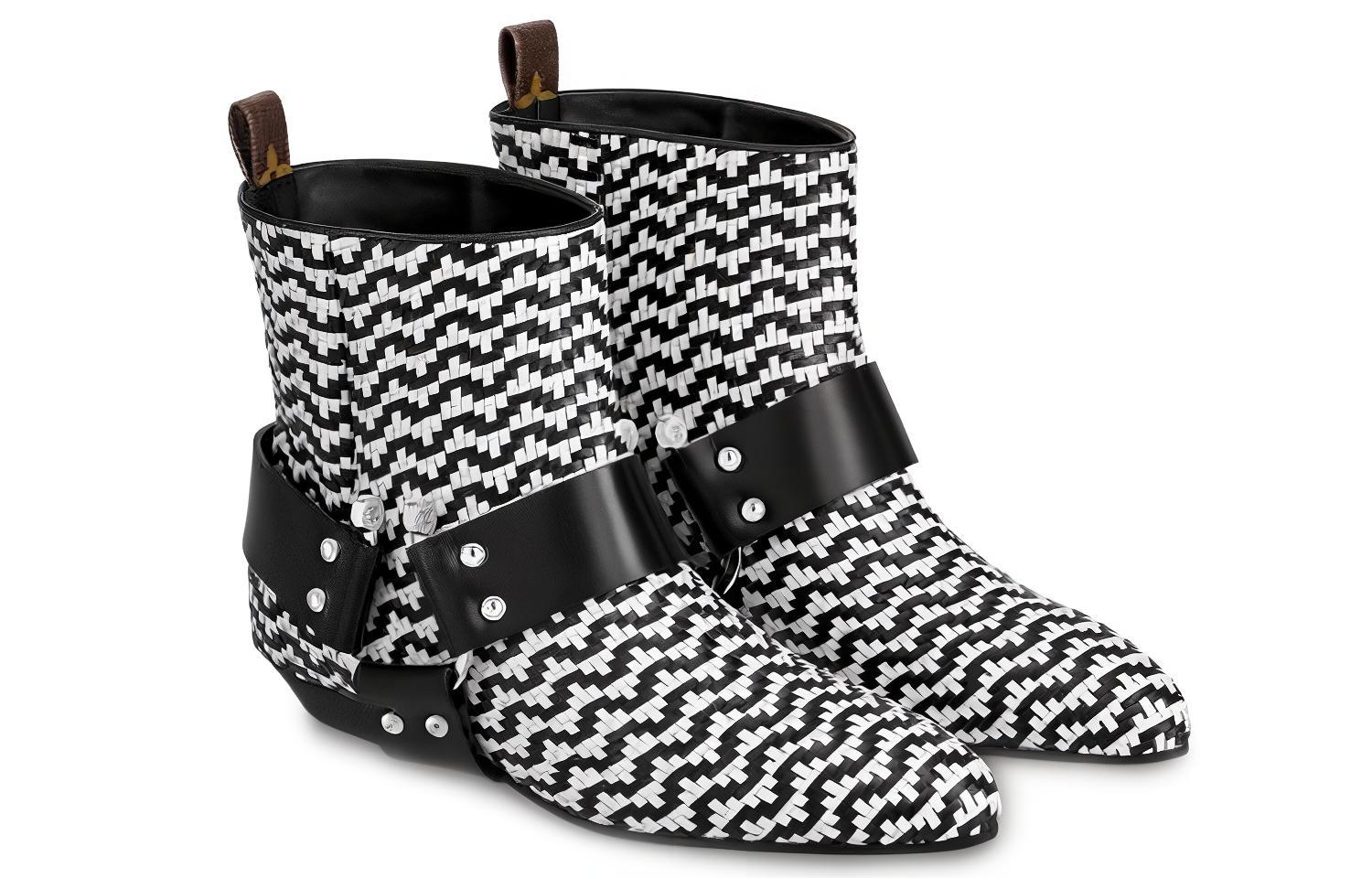 Lookbook (W) Louis Vuitton Rhapsody Ankle Boot 'Tenunan Hitam Putih' 1A5SMT