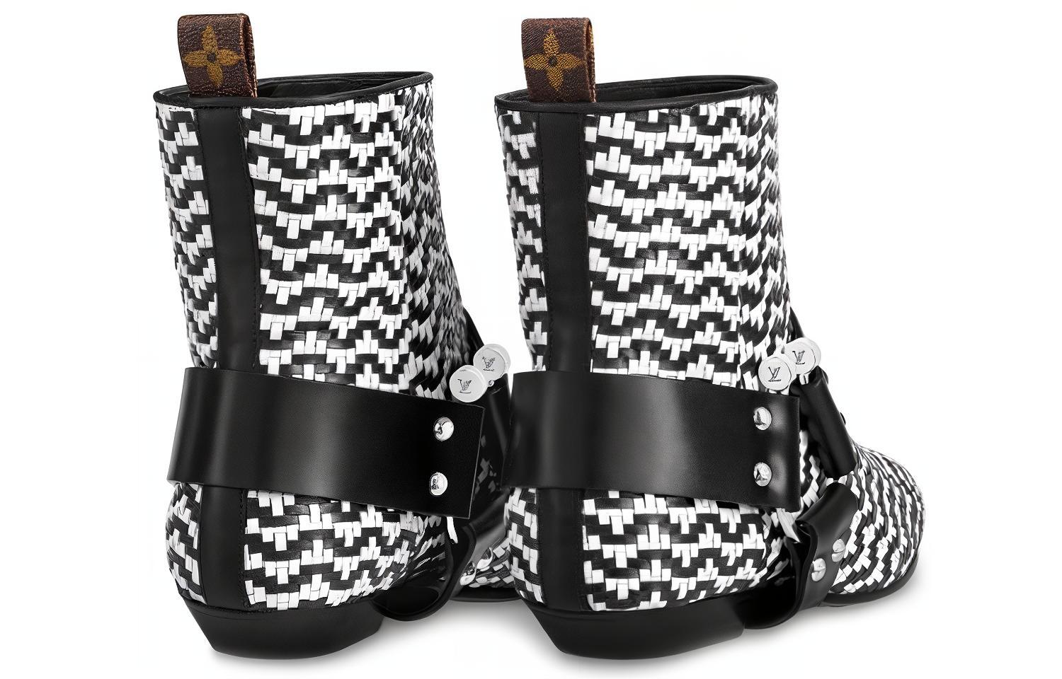 Shop (W) Louis Vuitton Rhapsody Ankle Boot 'Tenunan Hitam Putih' 1A5SMT