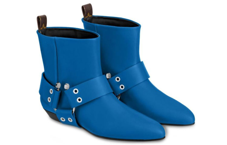 Shop (W) Louis Vuitton Rhapsody Stiefelette ''Blaues Kalbsleder'' 1A5SKO