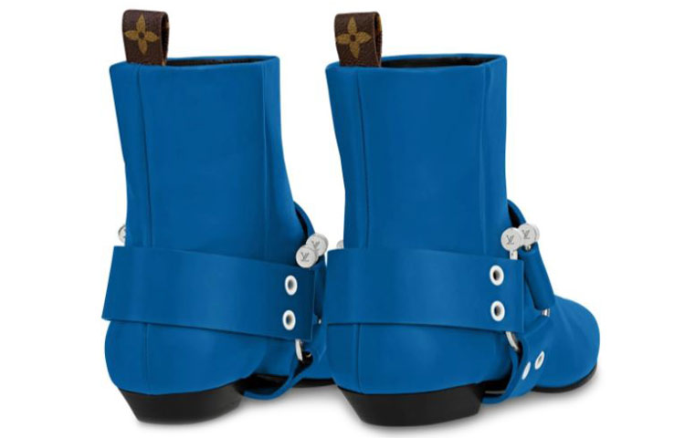 Purchase (W) Louis Vuitton Rhapsody Stiefelette ''Blaues Kalbsleder'' 1A5SKO