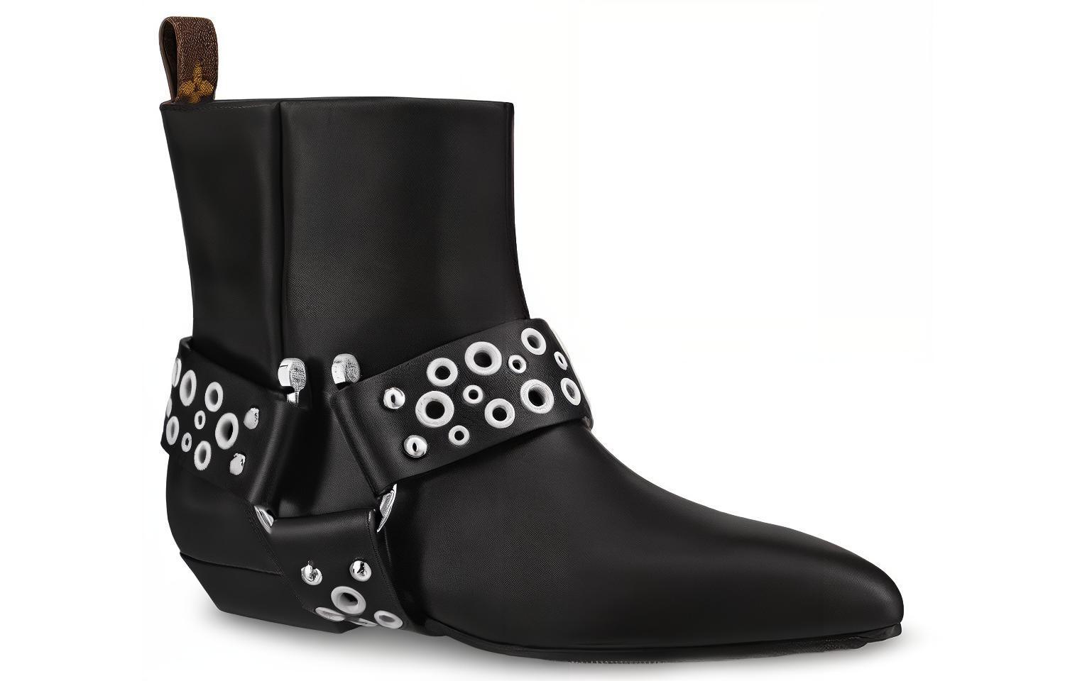 (W) LV Rhapsody Ankle Boots 'Black with Silver Belt' 圖 2