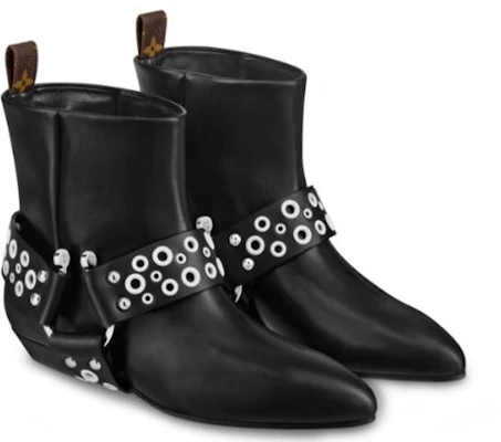 (W) Louis Vuitton Rhapsody Stiefeletten ''Schwarz mit Silbergürtel'' 1A5SUO Lookbook (W) Louis Vuitton Rhapsody Stiefeletten ''Schwarz mit Silbergürtel'' 1A5SUO