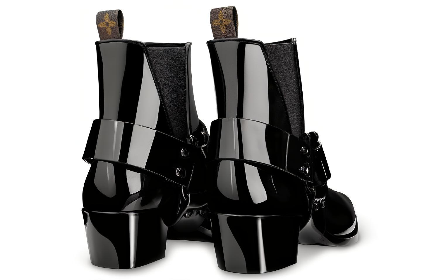 (W) LV Rhapsody Ankle Boots 'Glossy Black Rubber' 圖 3