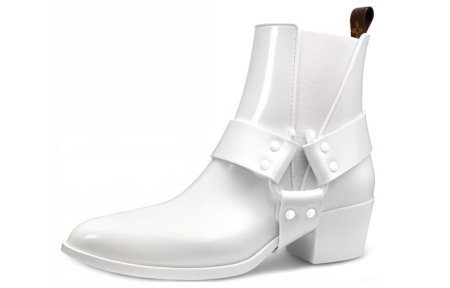 (W) LV Rhapsody Ankle Boots 'White Patent Leather'