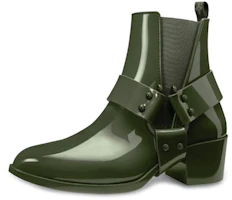 (Women) Louis Vuitton Rhapsody Chelsea Boot 'Glossy Military Green' 1A66XZ (Women) Louis Vuitton Rhapsody Chelsea Boot 'Glossy Military Green' 1A66XZ