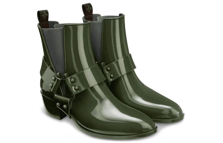 Shop (W) Louis Vuitton Rhapsody Chelsea Boot ''Glänzend Militärgrün'' 1A66XZ