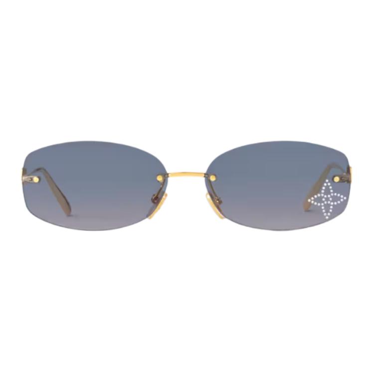 (Women) Louis Vuitton Rimless Oval Metal Sunglasses Gold  Fashion Accessories Z2959U 圖 2