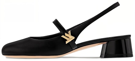 (Women) Louis Vuitton Romy 'Black Round Toe Block Heel Mules' 1ACUQU (Women) Louis Vuitton Romy 'Black Round Toe Block Heel Mules' 1ACUQU