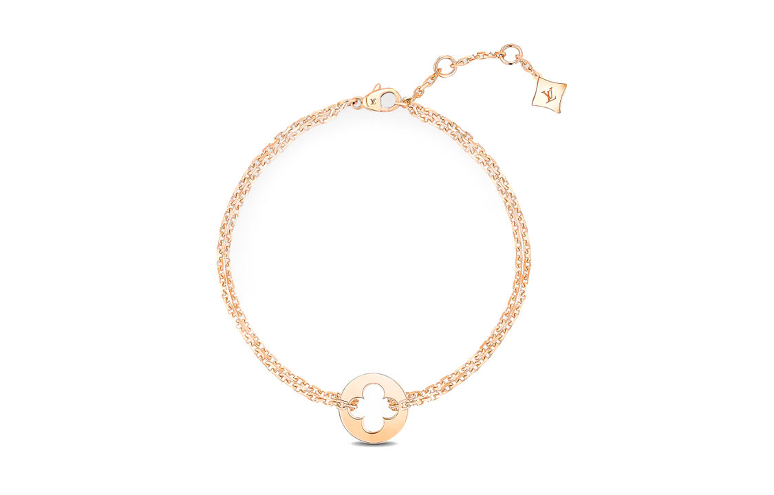 (Women) Louis Vuitton Rose Gold Diamond Bracelet for Women - Solid Design. Q95620