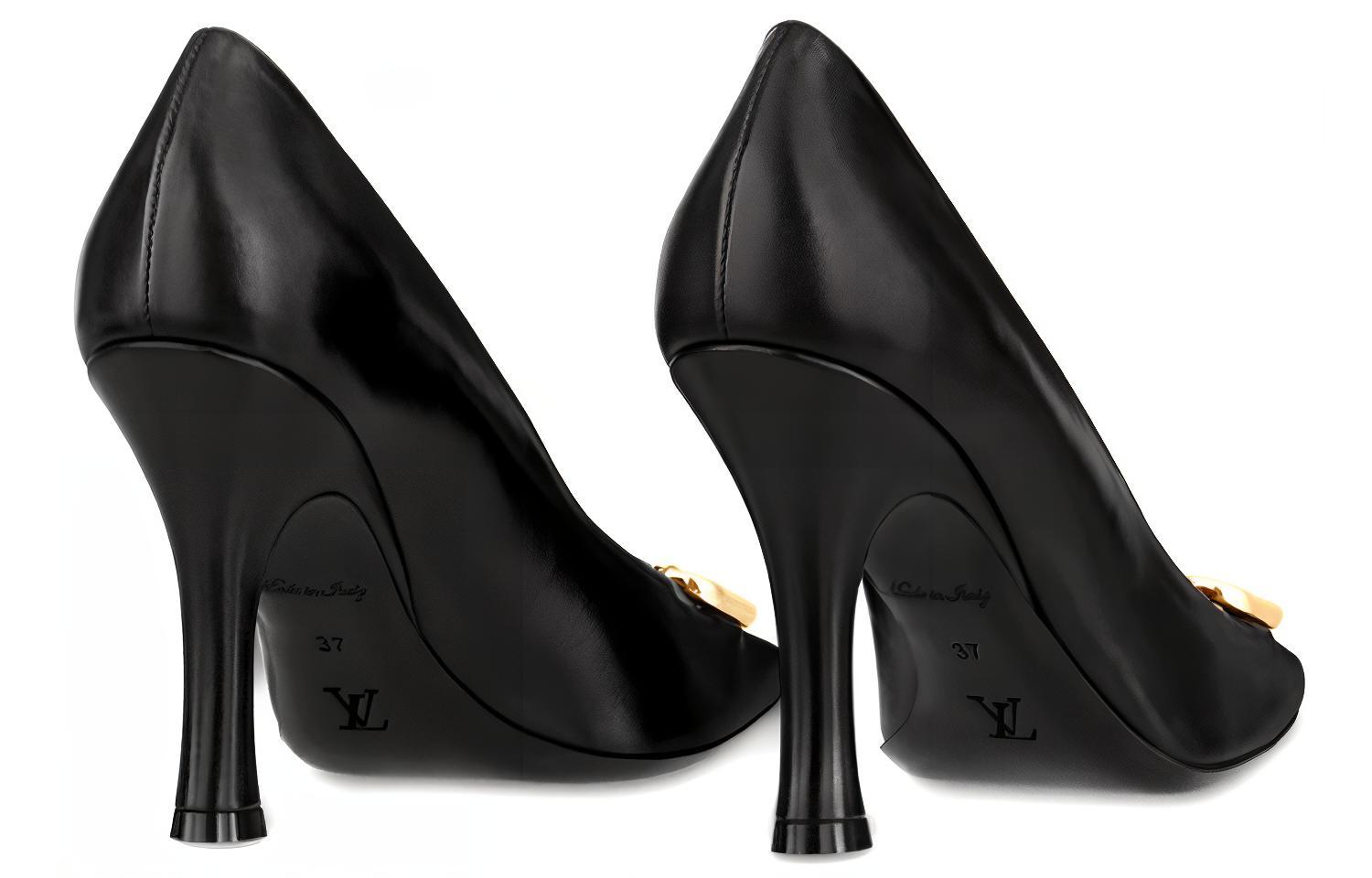 Shop (W) 루이비통 로터리 블랙 하이힐 (Louis Vuitton Rotary Black High Heels) 1A949Q