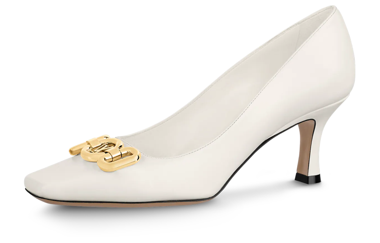 (Women) Louis Vuitton Rotary 'White Calfskin Slip-On Stiletto' 1AAE2X